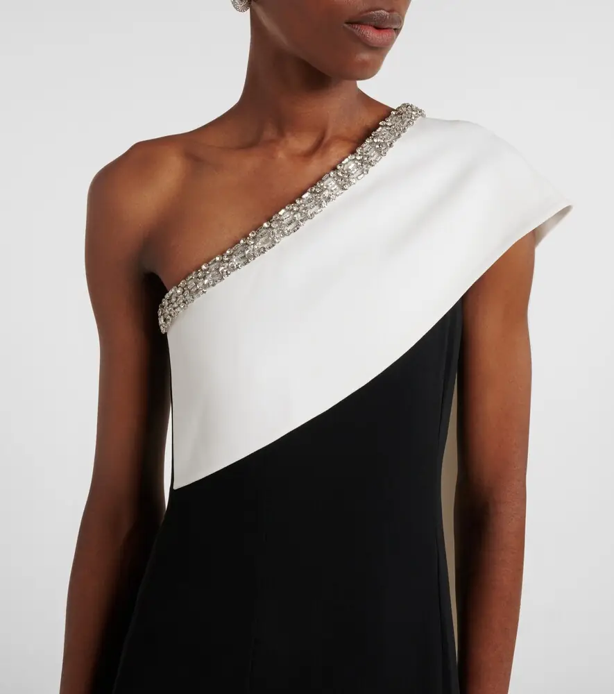 Roland Mouret Caped embellished satin crêpe gown | Thumbnail 3 Roland Mouret Caped embellished satin crêpe gown | Thumbnail 3