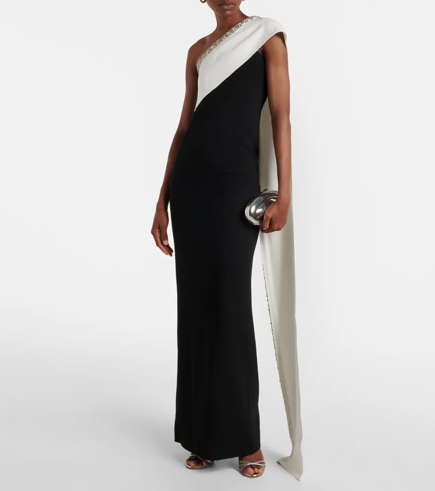 Roland Mouret Caped embellished satin crêpe gown | Thumbnail 6 Roland Mouret Caped embellished satin crêpe gown | Thumbnail 6