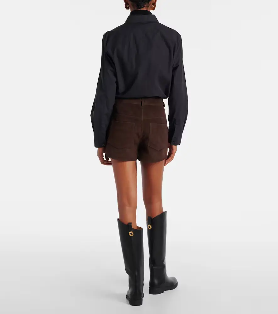 Nour Hammour Leontine suede shorts | Thumbnail 4 Nour Hammour Leontine suede shorts | Thumbnail 4