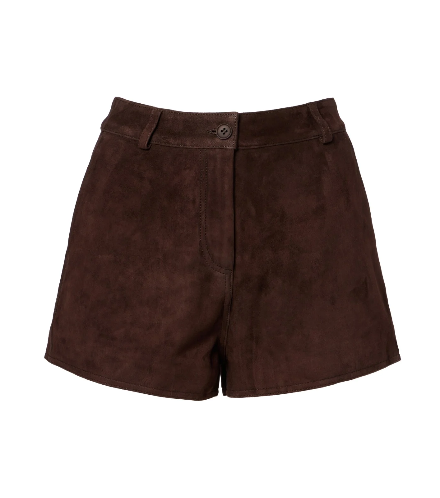 Nour Hammour Leontine suede shorts