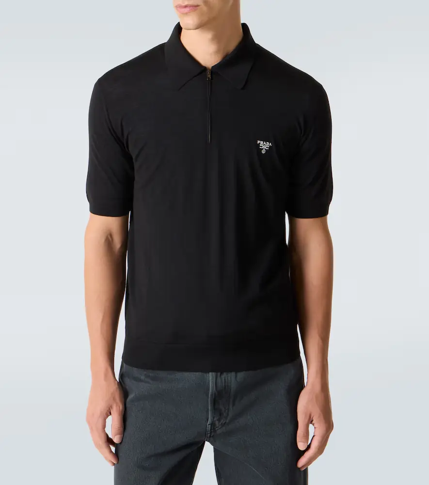 Prada Virgin wool polo shirt | Thumbnail 3 Prada Virgin wool polo shirt | Thumbnail 3