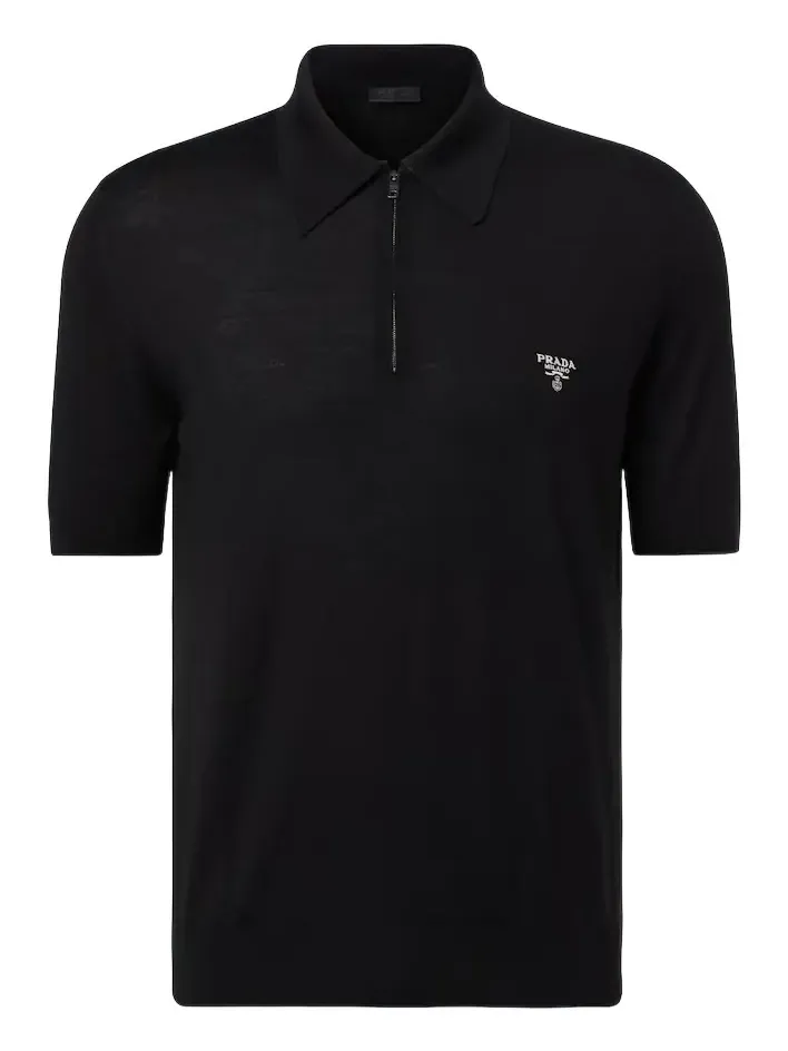 Virgin wool polo shirt