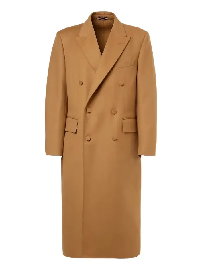 Double-breasted wool and cashmere coat Double-breasted wool and cashmere coat
