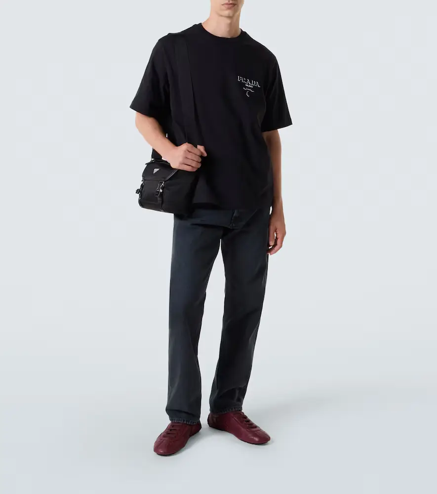 Prada Logo cotton jersey T-shirt | Thumbnail 3