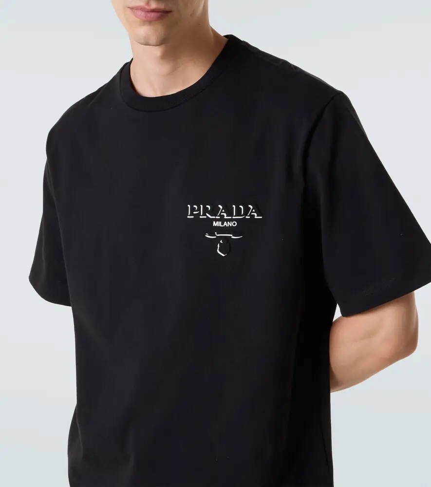 Prada Logo cotton jersey T-shirt | Thumbnail 5