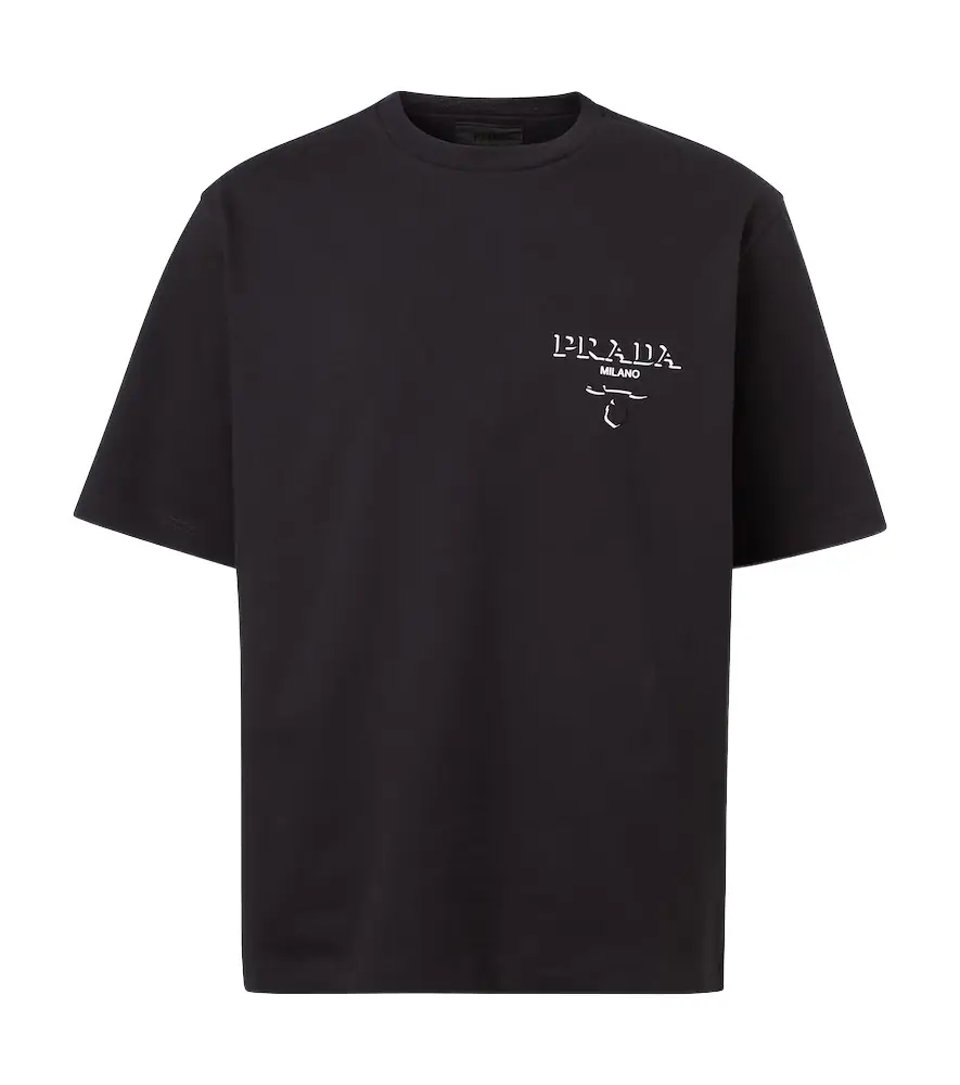 Prada Logo cotton jersey T-shirt | Image 1 Prada Logo cotton jersey T-shirt | Image 1