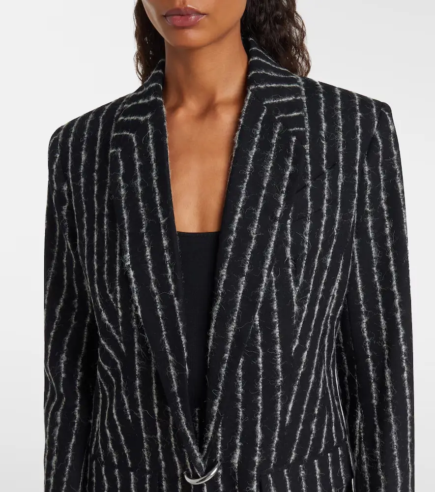 Mugler Pinstripe wool-blend coat | Thumbnail 3 Mugler Pinstripe wool-blend coat | Thumbnail 3