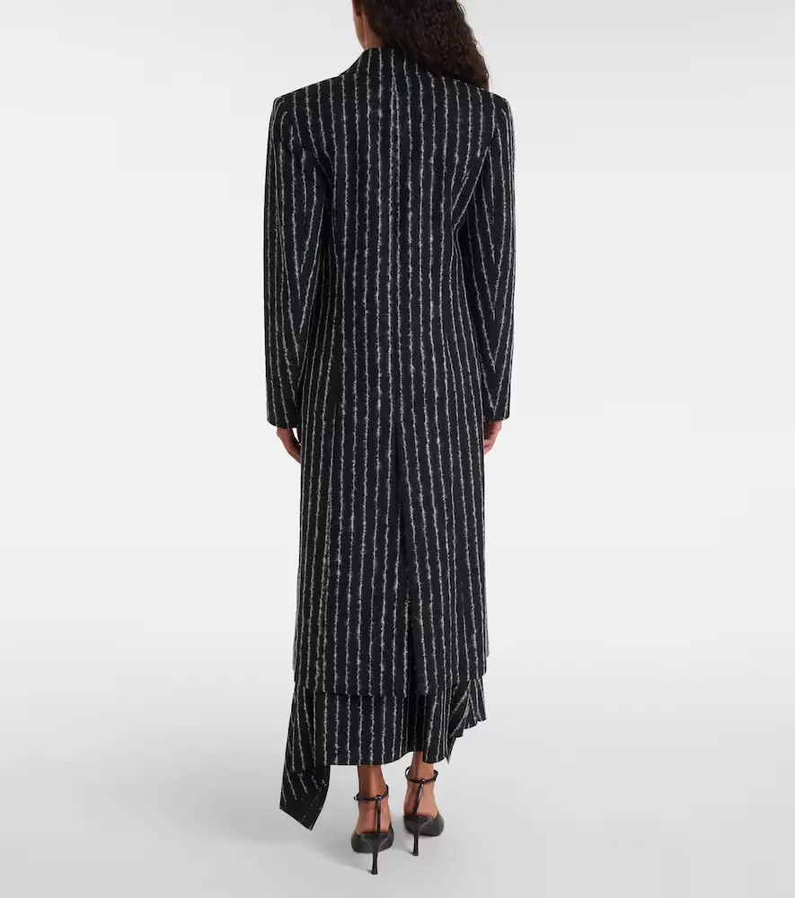 Mugler Pinstripe wool-blend coat | Thumbnail 4 Mugler Pinstripe wool-blend coat | Thumbnail 4