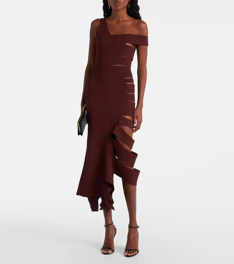 Mugler Asymmetric cut-out midi dress | Thumbnail 2