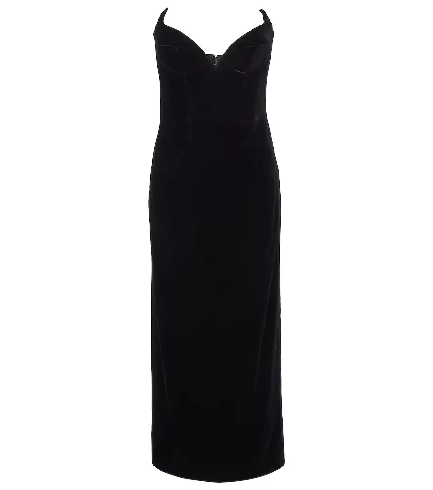 Mugler Velvet bustier dress | Image 1 Mugler Velvet bustier dress | Image 1
