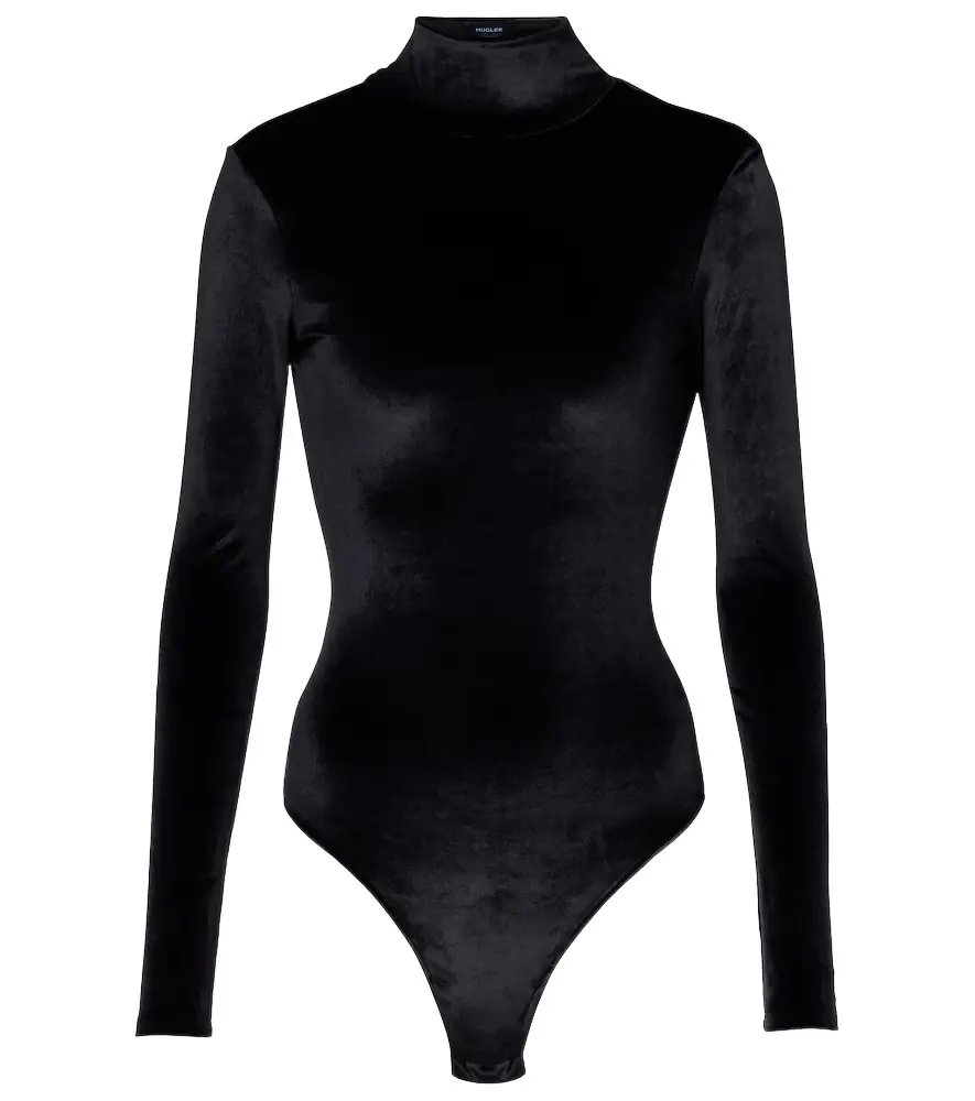 Mugler Turtleneck velvet bodysuit | Image 1 Mugler Turtleneck velvet bodysuit | Image 1