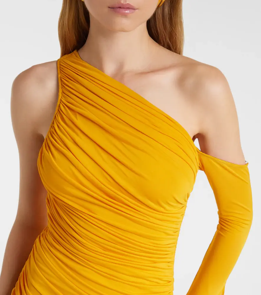 Mugler Draped one-shoulder jersey maxi dress | Thumbnail 2 Mugler Draped one-shoulder jersey maxi dress | Thumbnail 2