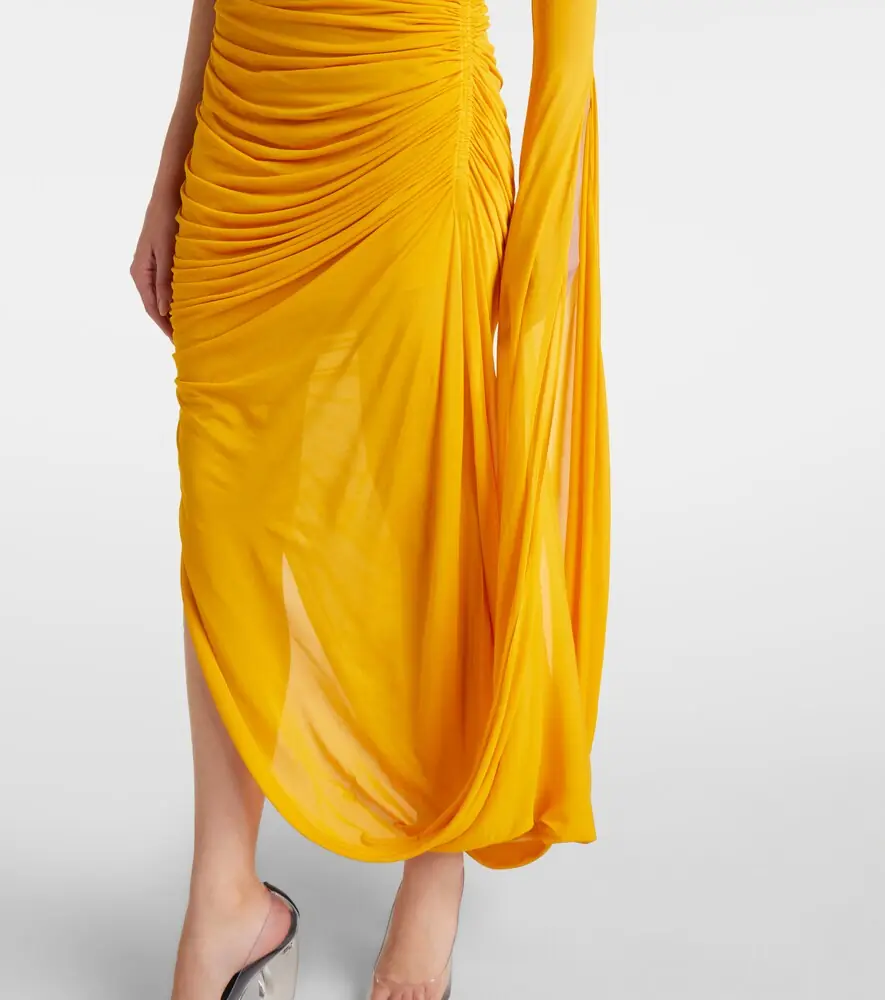 Mugler Draped one-shoulder jersey maxi dress | Thumbnail 5 Mugler Draped one-shoulder jersey maxi dress | Thumbnail 5
