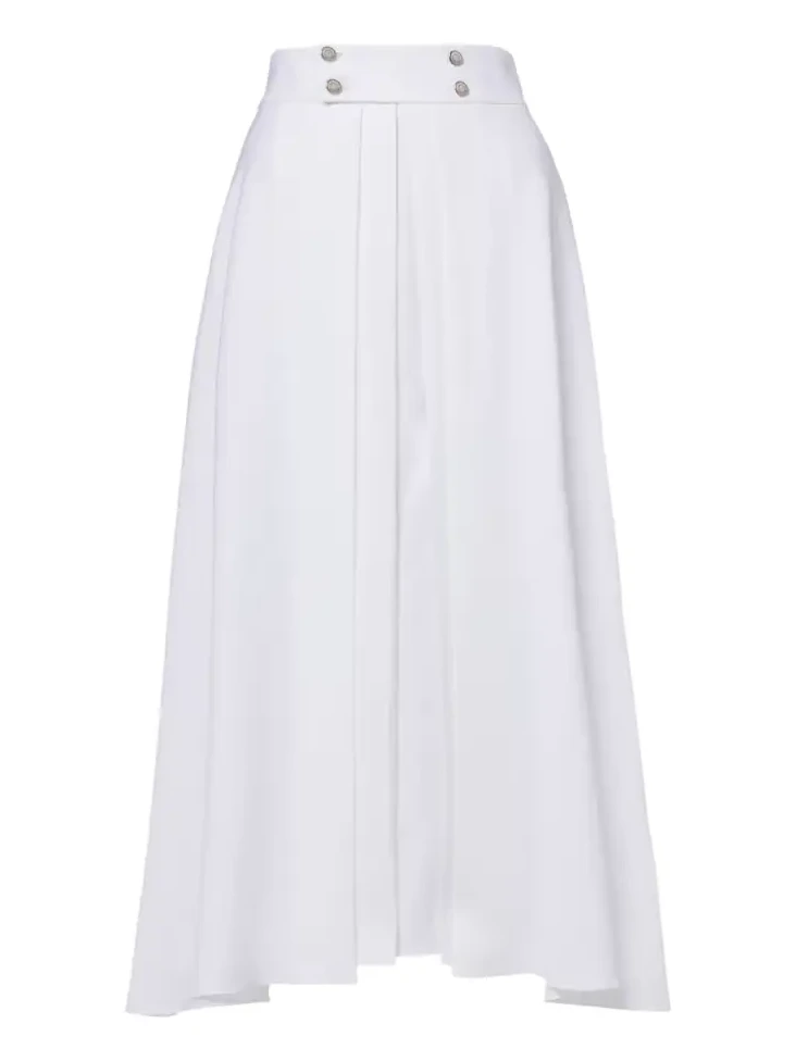 Loro Piana Petra pleated linen maxi skirt