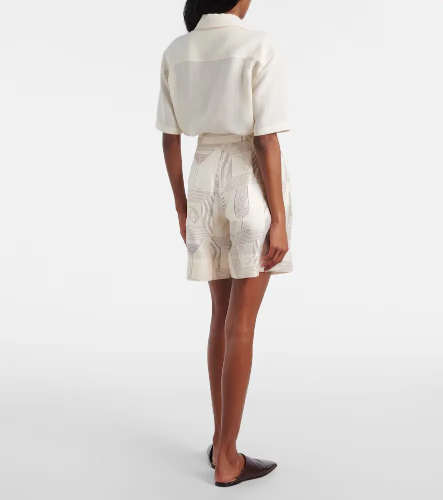 Loro Piana Dorin printed silk twill Bermuda shorts | Thumbnail 2
