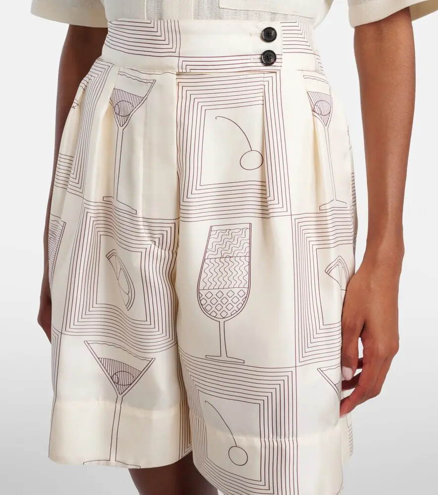 Loro Piana Dorin printed silk twill Bermuda shorts | Thumbnail 3