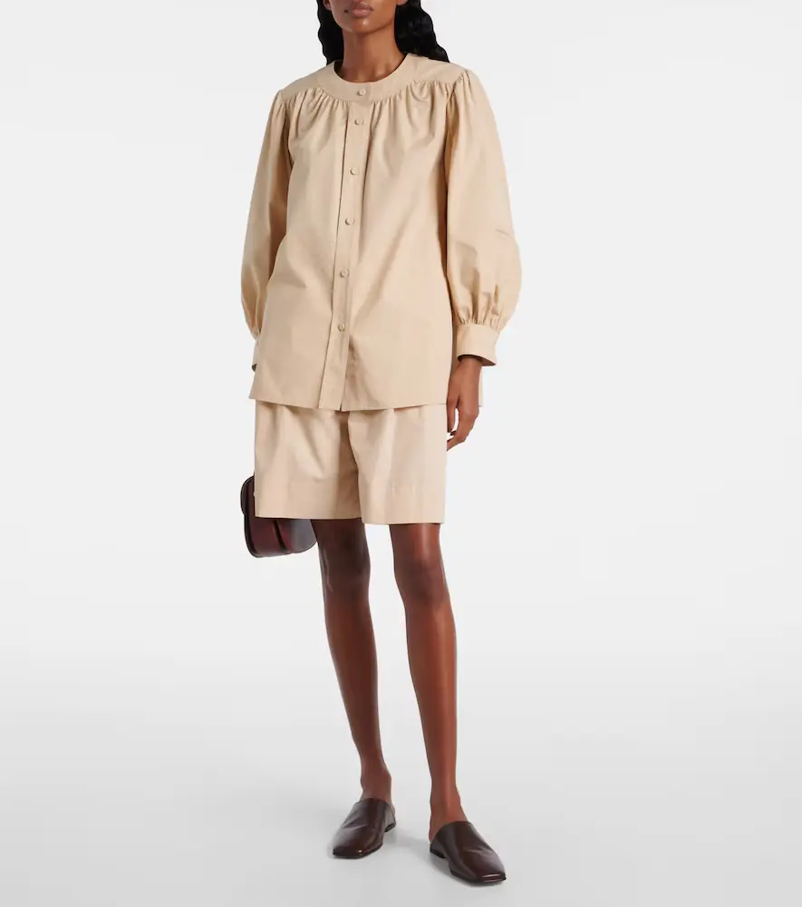 Loro Piana Dorin cotton satin Bermuda shorts | Thumbnail 2