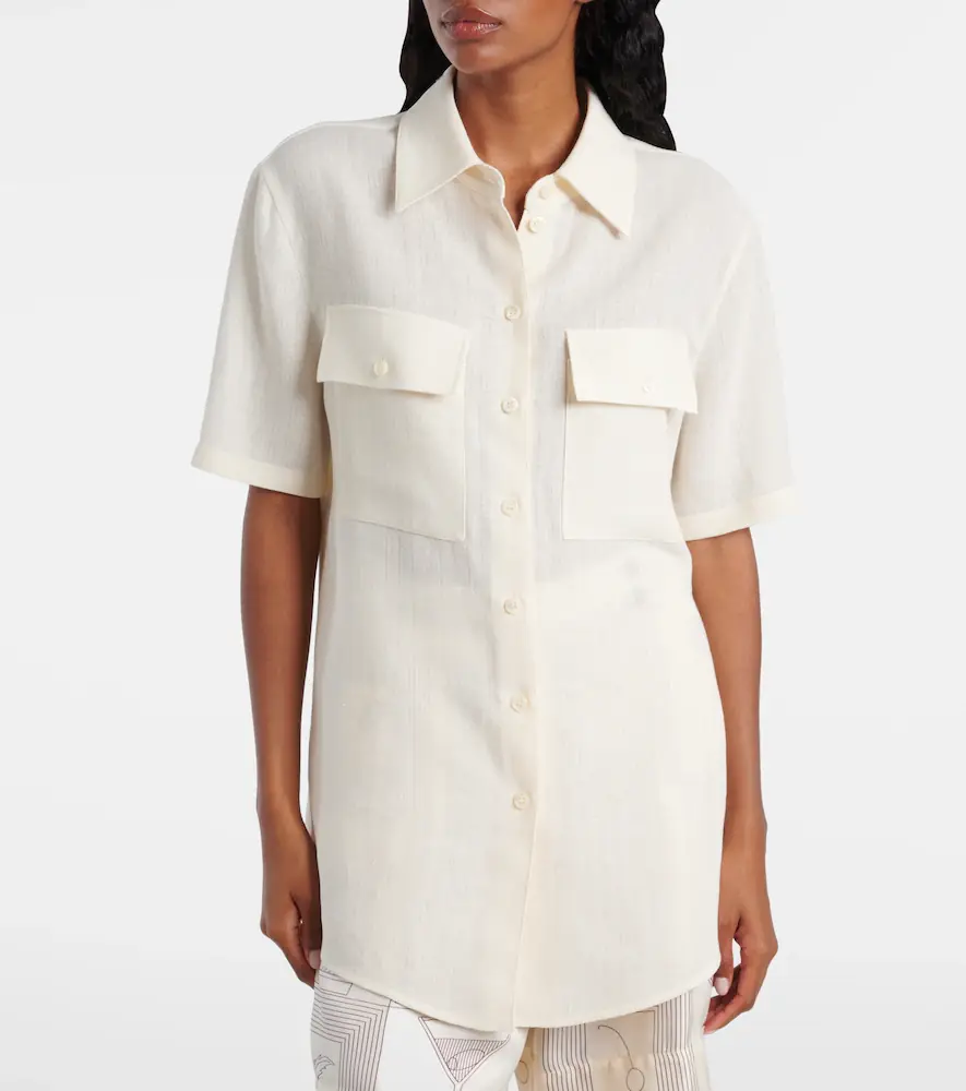 Loro Piana Shirley linen crêpe shirt | Thumbnail 3 Loro Piana Shirley linen crêpe shirt | Thumbnail 3