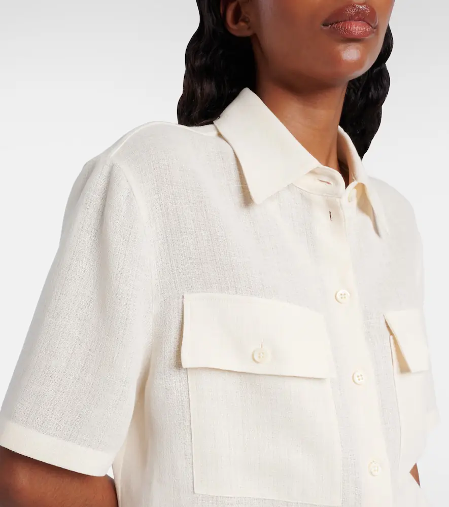 Loro Piana Shirley linen crêpe shirt | Thumbnail 6 Loro Piana Shirley linen crêpe shirt | Thumbnail 6