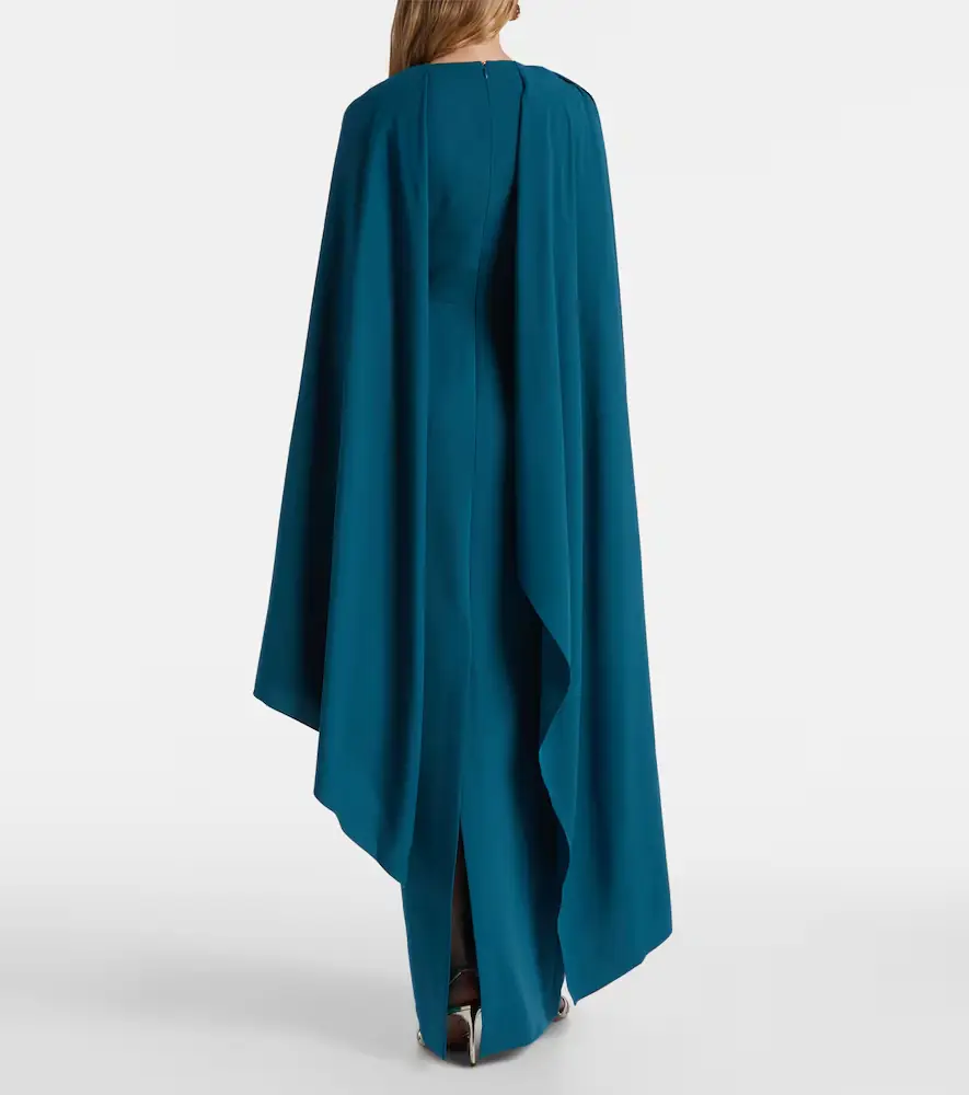 Roksanda Deena caped crêpe gown | Thumbnail 3 Roksanda Deena caped crêpe gown | Thumbnail 3