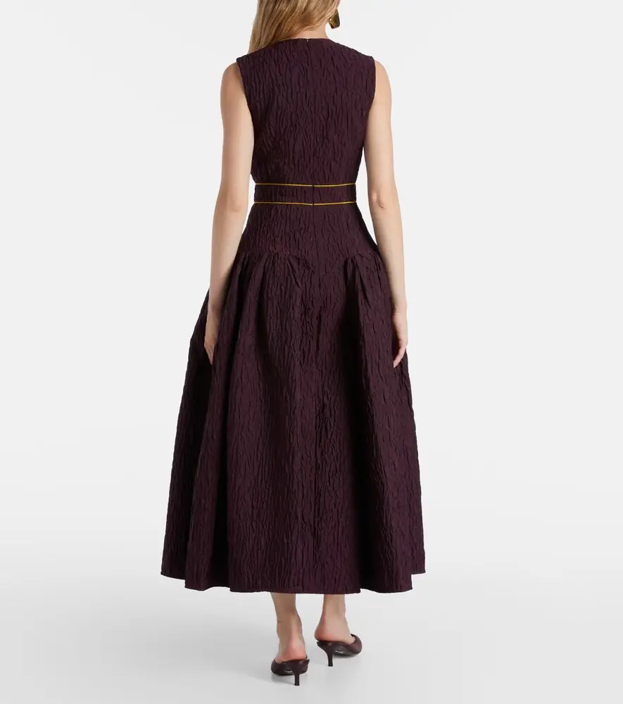 Roksanda Aya smocked cloque midi dress | Thumbnail 3 Roksanda Aya smocked cloque midi dress | Thumbnail 3
