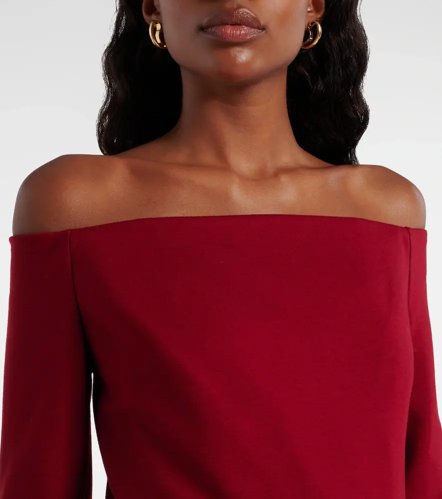 Elie Saab Belted off-shoulder jersey gown | Thumbnail 6 Elie Saab Belted off-shoulder jersey gown | Thumbnail 6
