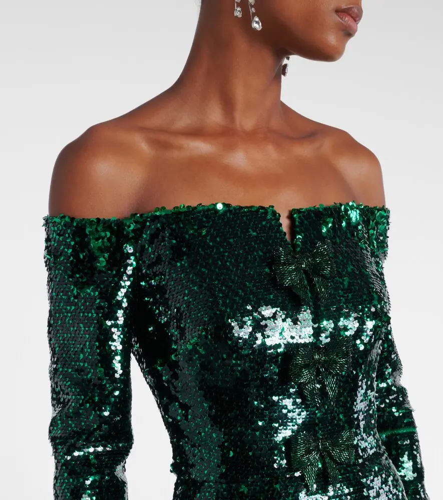 Elie Saab Sequined off-shoulder gown | Thumbnail 4 Elie Saab Sequined off-shoulder gown | Thumbnail 4