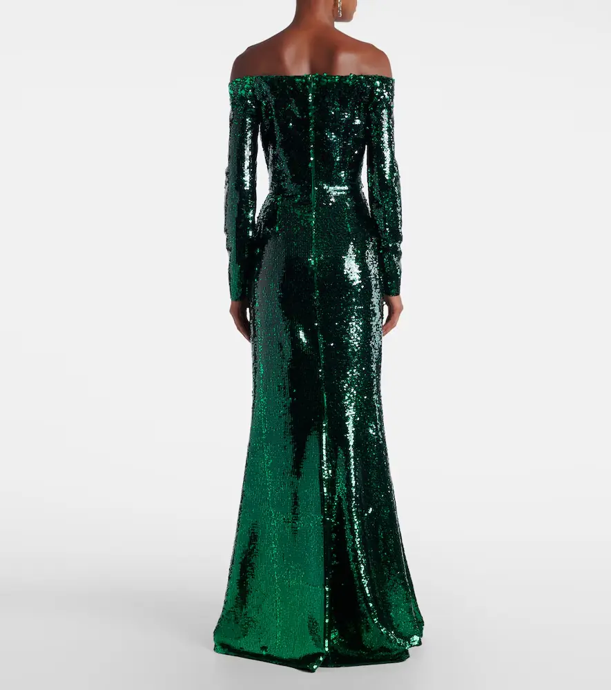 Elie Saab Sequined off-shoulder gown | Thumbnail 5 Elie Saab Sequined off-shoulder gown | Thumbnail 5