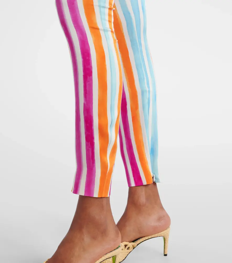 Dolce & Gabbana Striped silk-blend leggings | Thumbnail 2