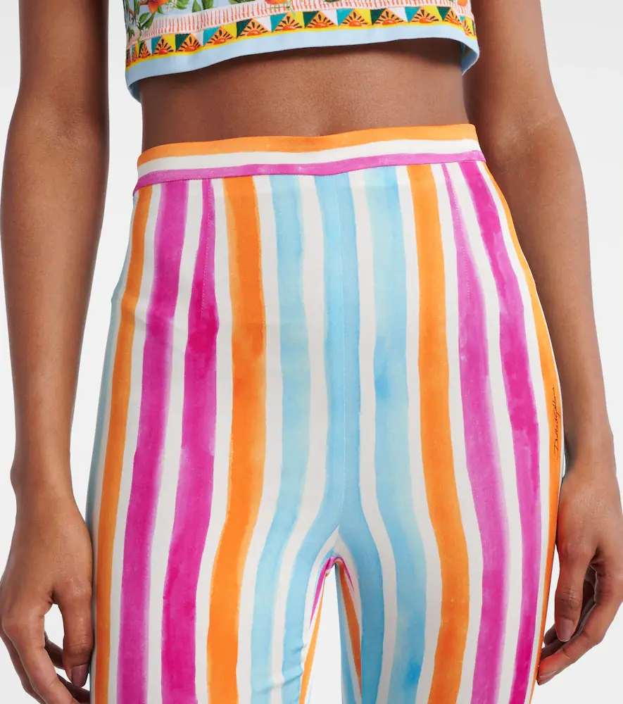 Dolce & Gabbana Striped silk-blend leggings | Thumbnail 3