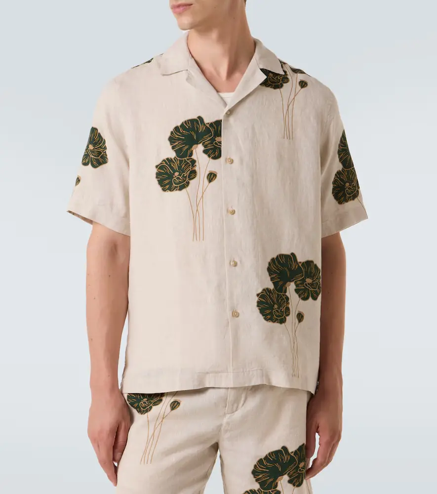 Frescobol Carioca Roberto floral linen bowling shirt | Thumbnail 3