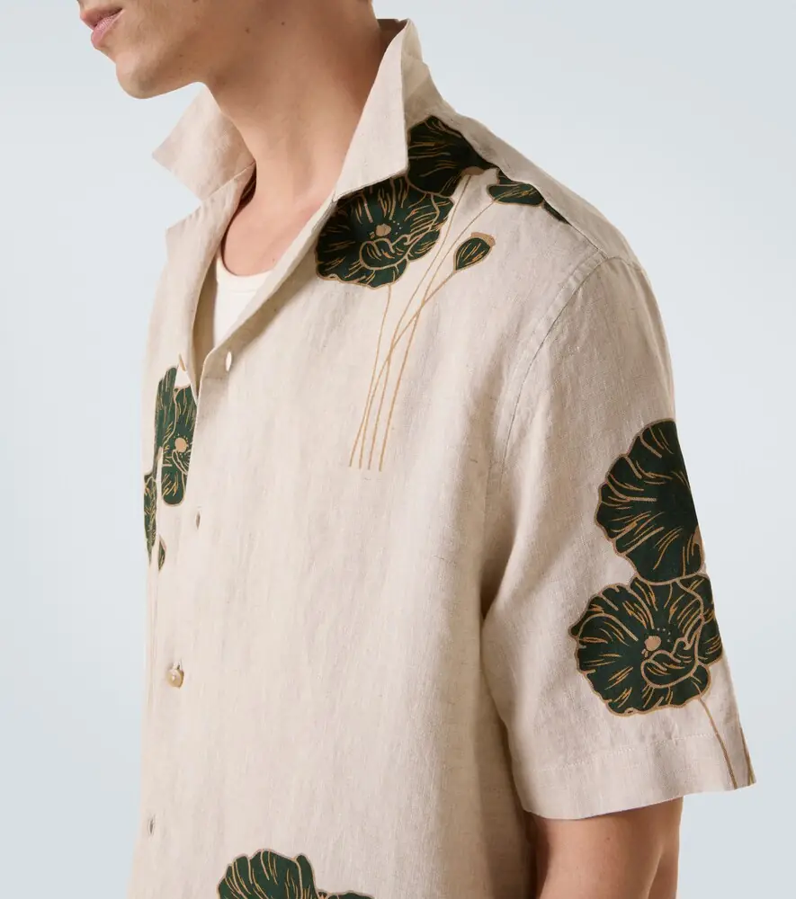 Frescobol Carioca Roberto floral linen bowling shirt | Thumbnail 4