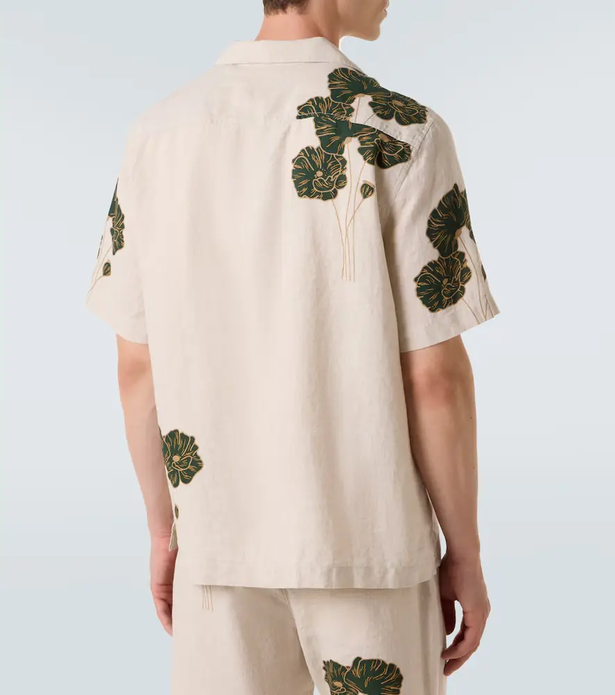 Frescobol Carioca Roberto floral linen bowling shirt | Thumbnail 5