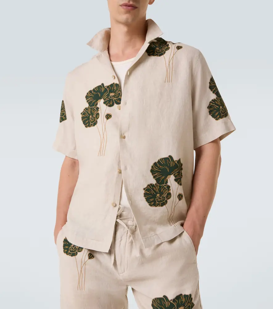 Frescobol Carioca Roberto floral linen bowling shirt | Thumbnail 6