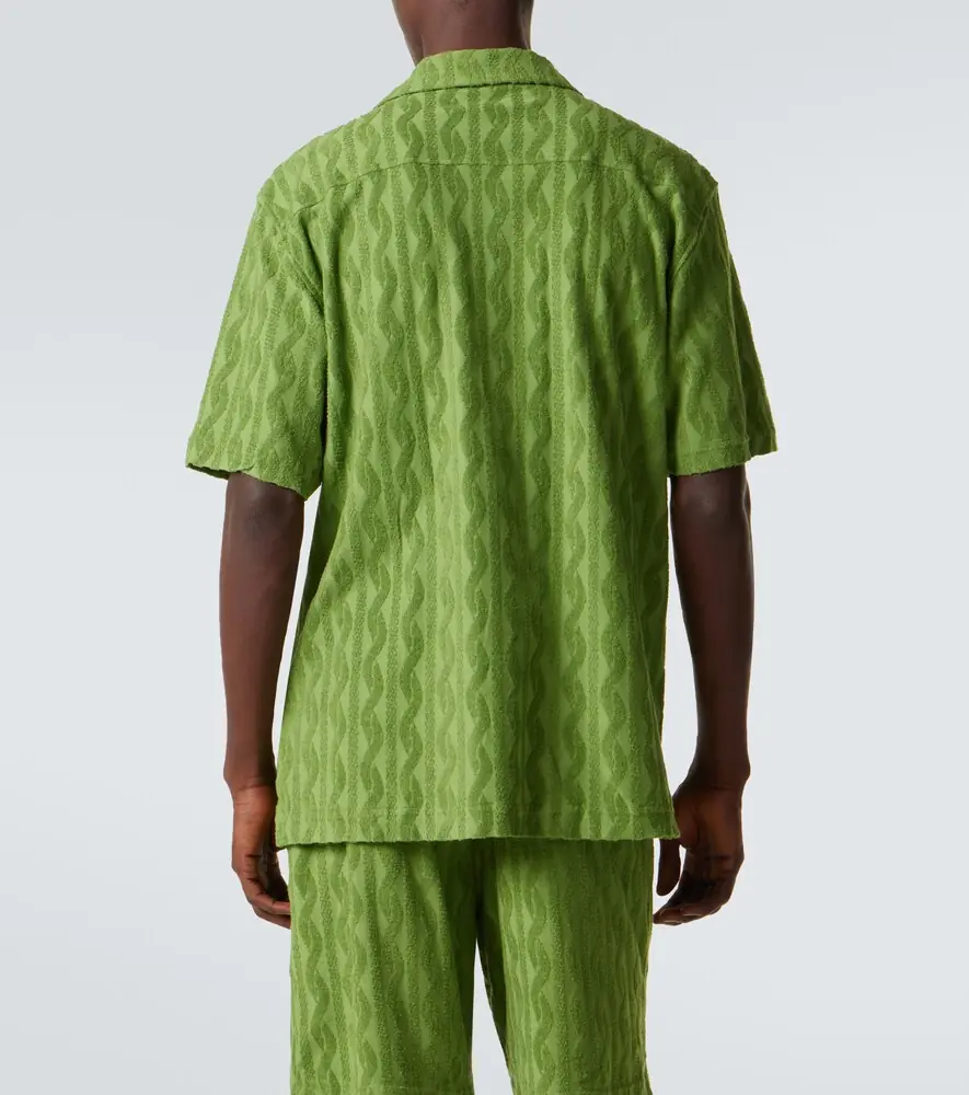 Frescobol Carioca Roberto cotton, silk, and linen terry shirt | Thumbnail 5