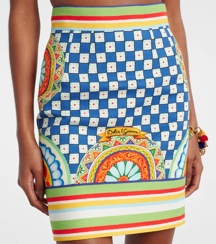 Dolce & Gabbana Cotton patterned miniskirt | Thumbnail 3