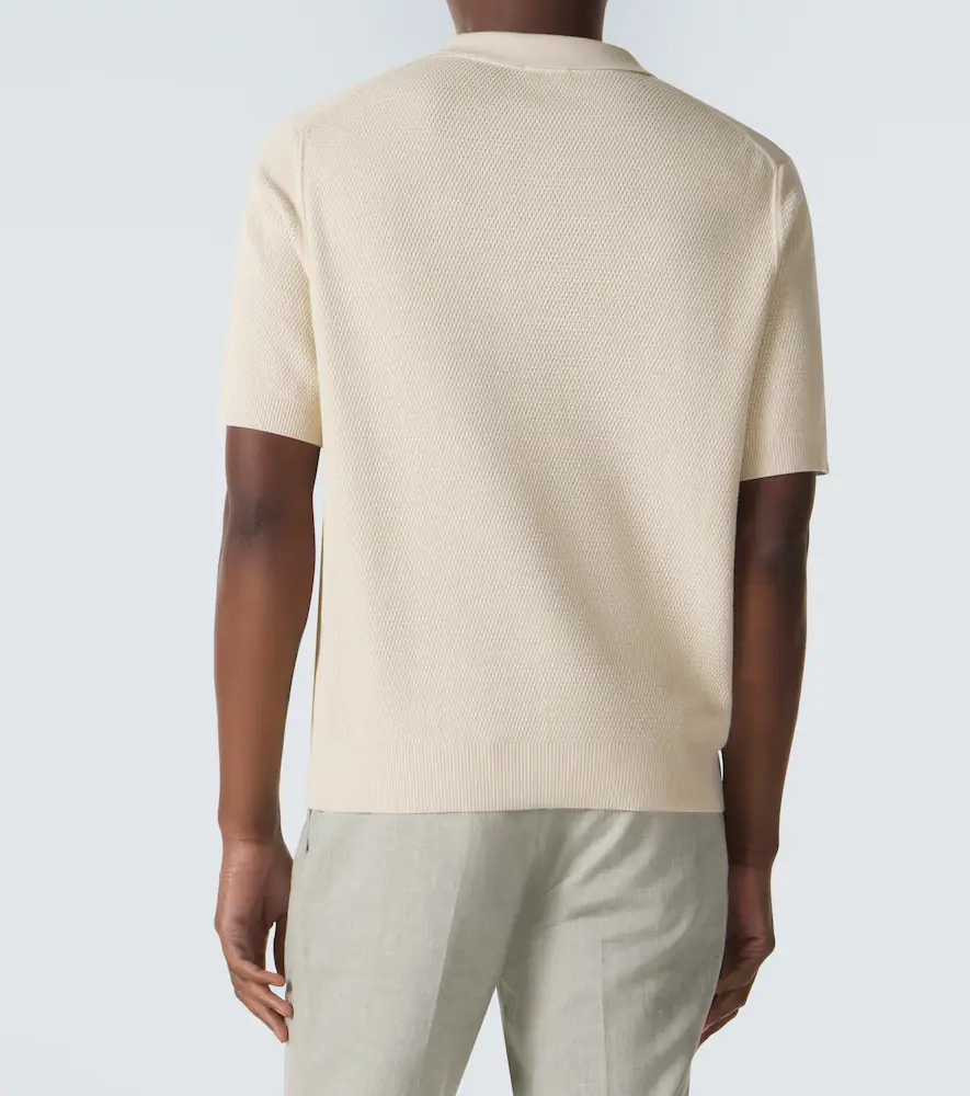 Sunspel Waffle-knit cotton polo shirt | Thumbnail 4