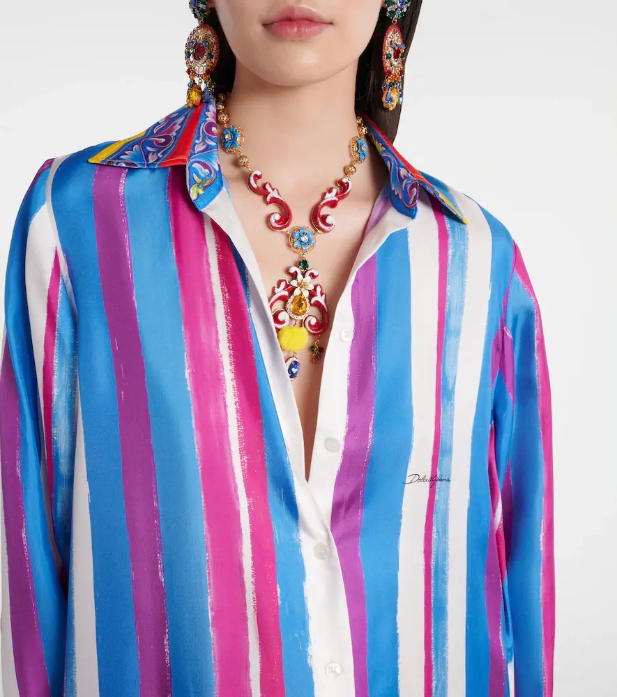 Dolce & Gabbana Striped silk kaftan | Thumbnail 5 Dolce & Gabbana Striped silk kaftan | Thumbnail 5