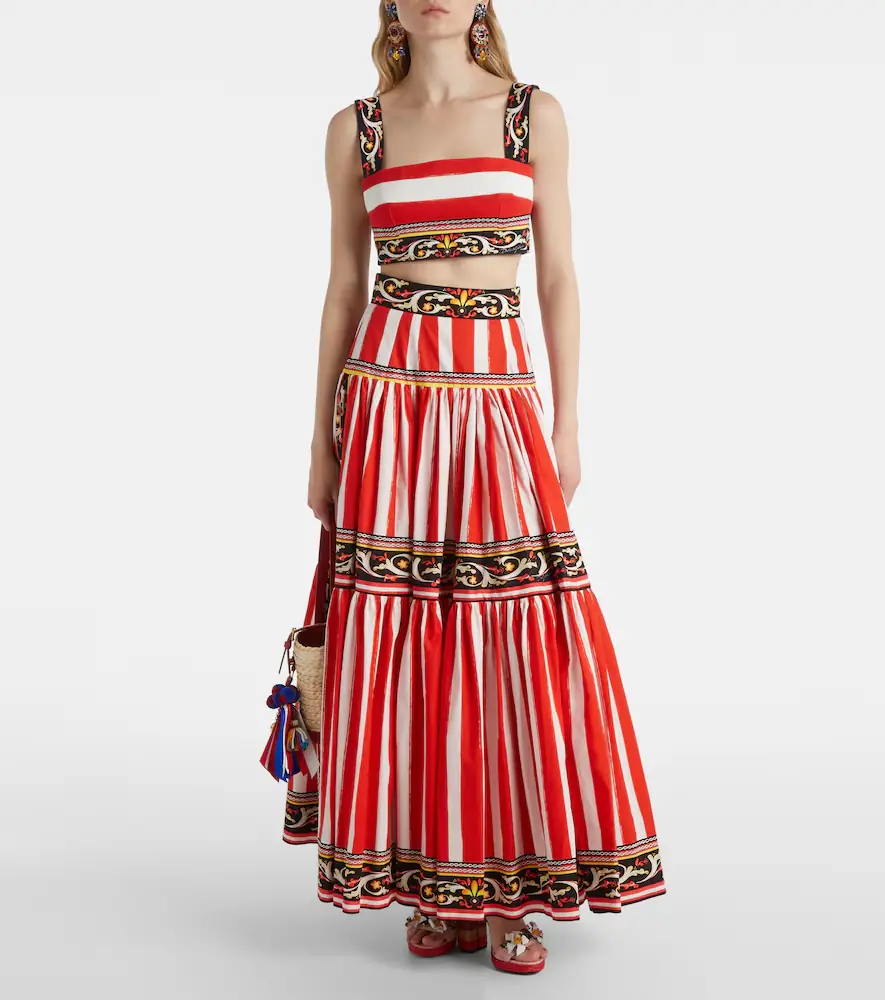 Dolce & Gabbana Striped cotton-blend bra top | Thumbnail 4 Dolce & Gabbana Striped cotton-blend bra top | Thumbnail 4