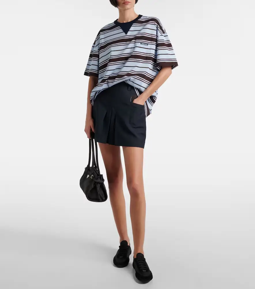 Prada Pleated mohair and wool miniskirt | Thumbnail 2 Prada Pleated mohair and wool miniskirt | Thumbnail 2