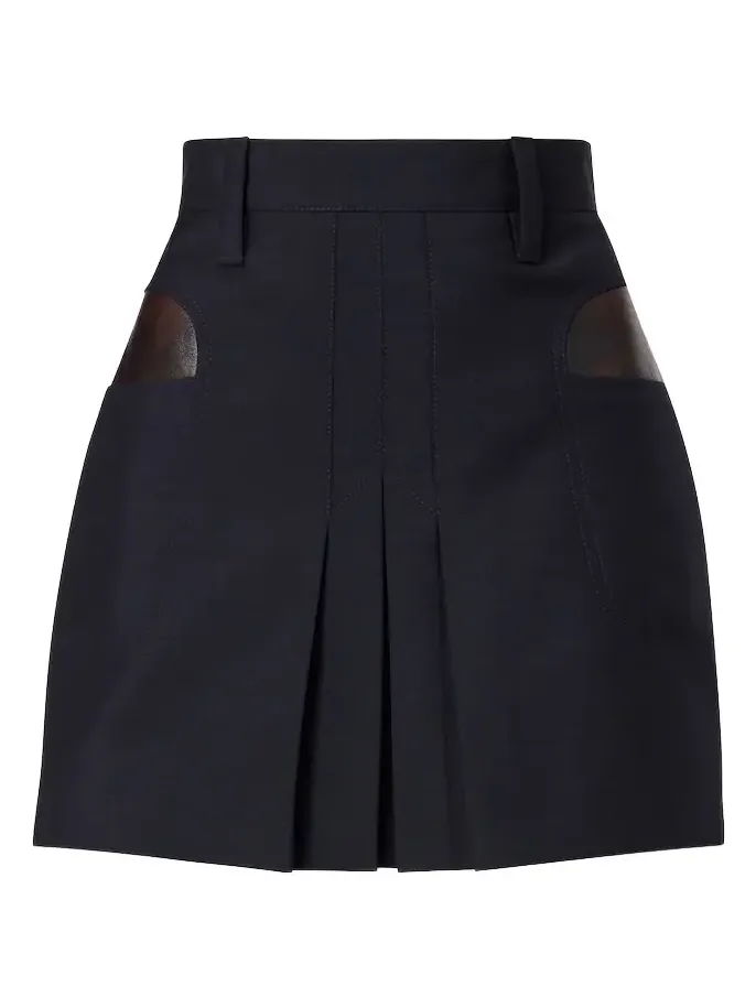 Pleated mohair and wool miniskirt Pleated mohair and wool miniskirt