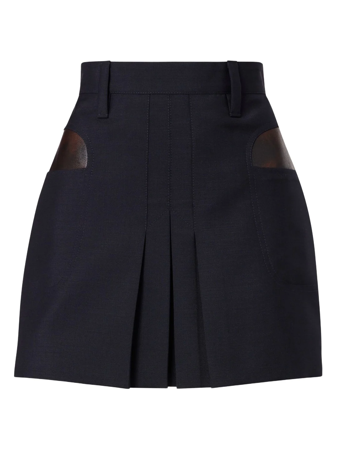 Pleated mohair and wool miniskirt Pleated mohair and wool miniskirt