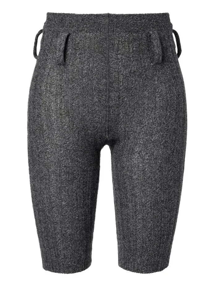 Knitted wool and cashmere shorts