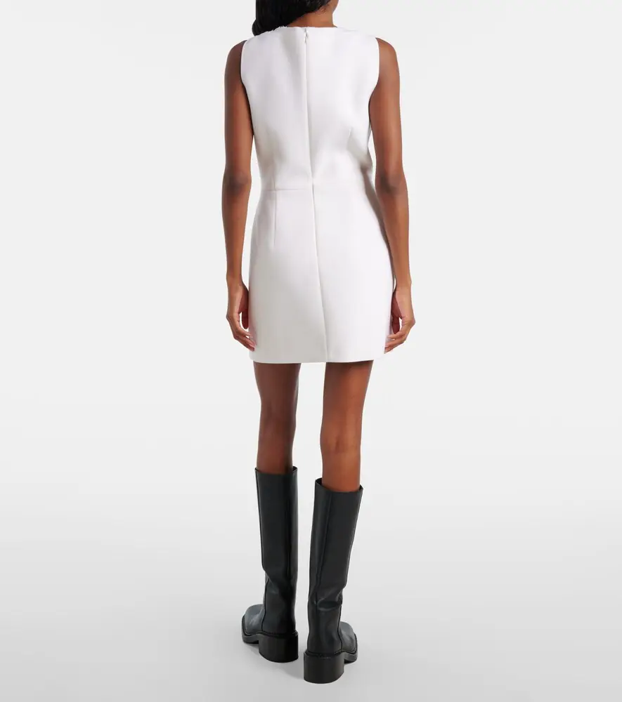 Prada Bow-detail virgin wool minidress | Thumbnail 3