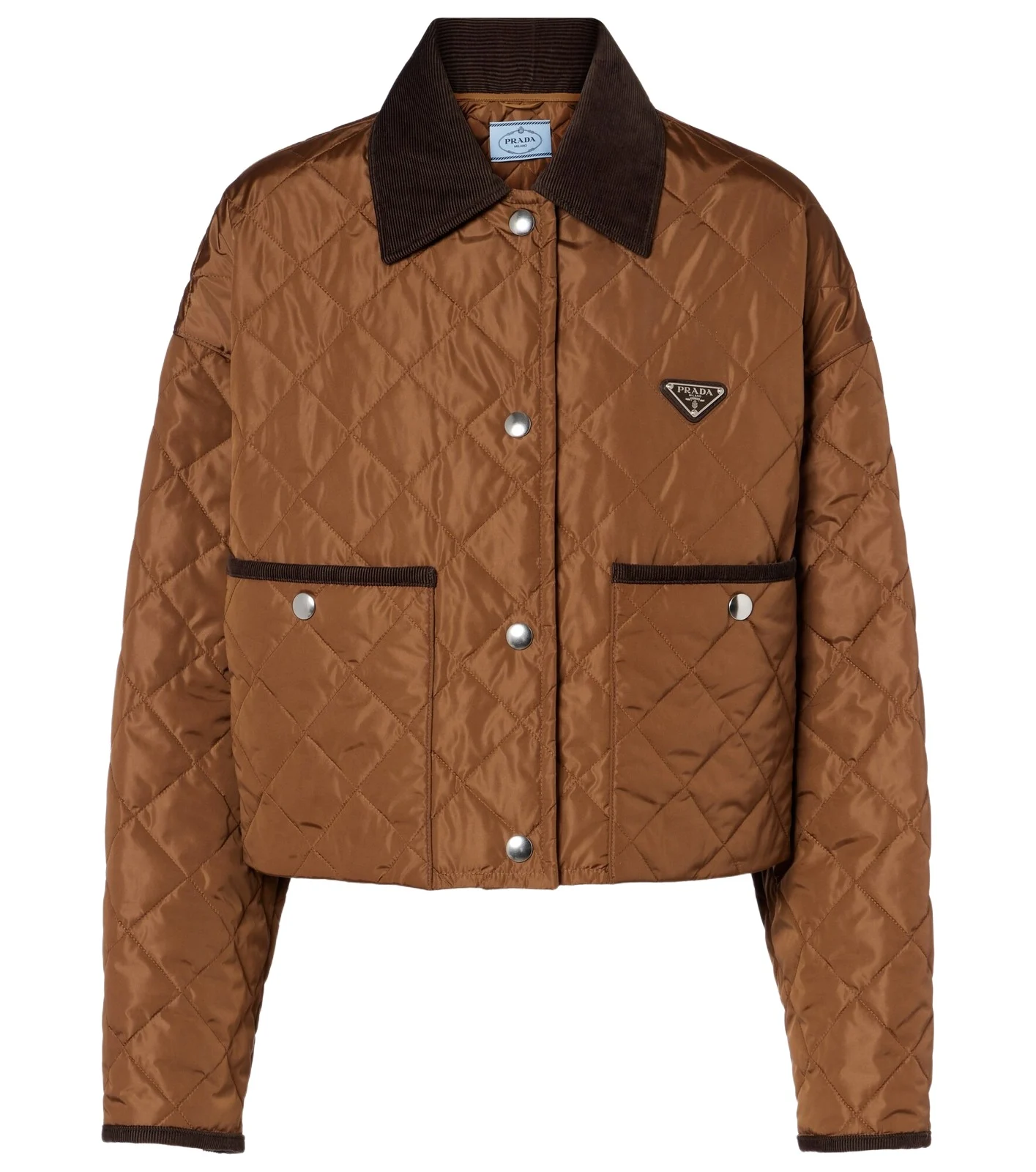 Re-Nylon quilted cropped jacket