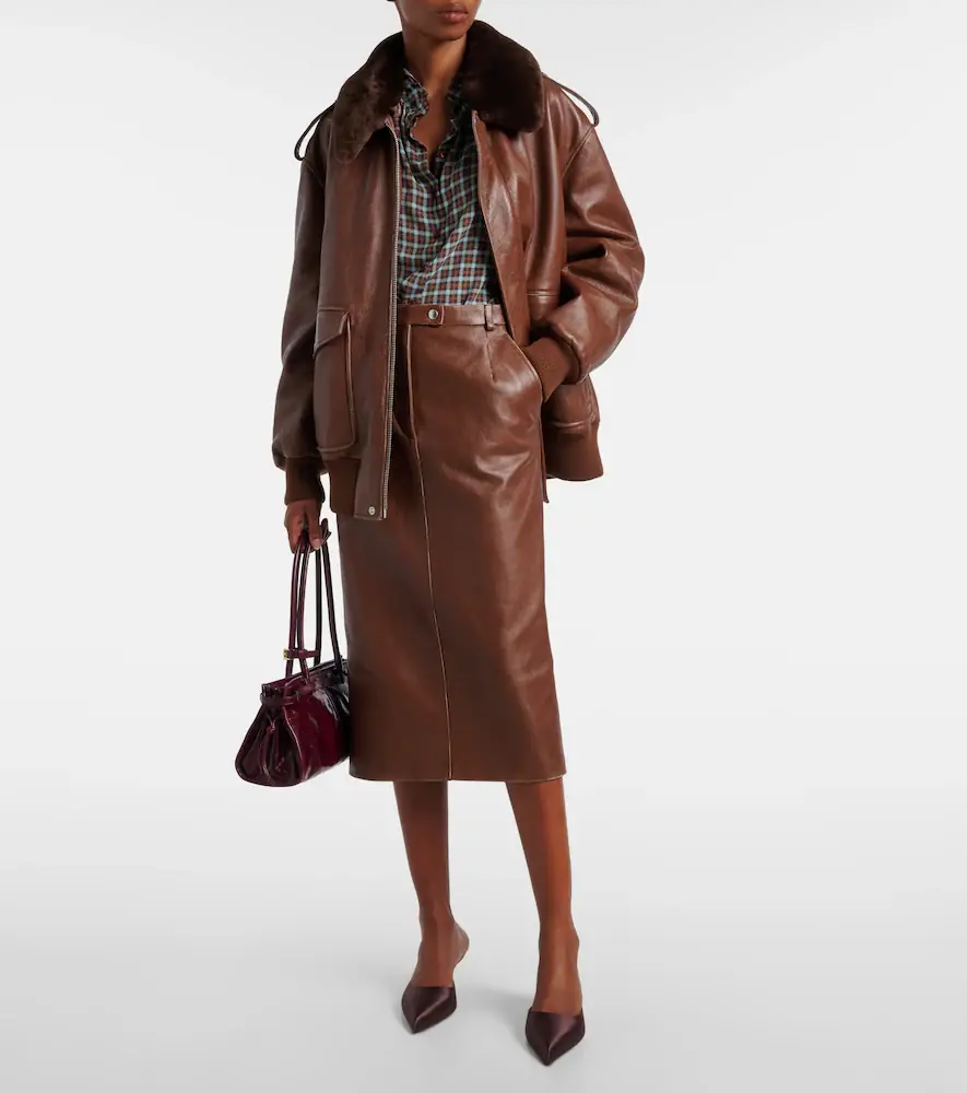 Prada Leather pencil skirt | Thumbnail 3 Prada Leather pencil skirt | Thumbnail 3