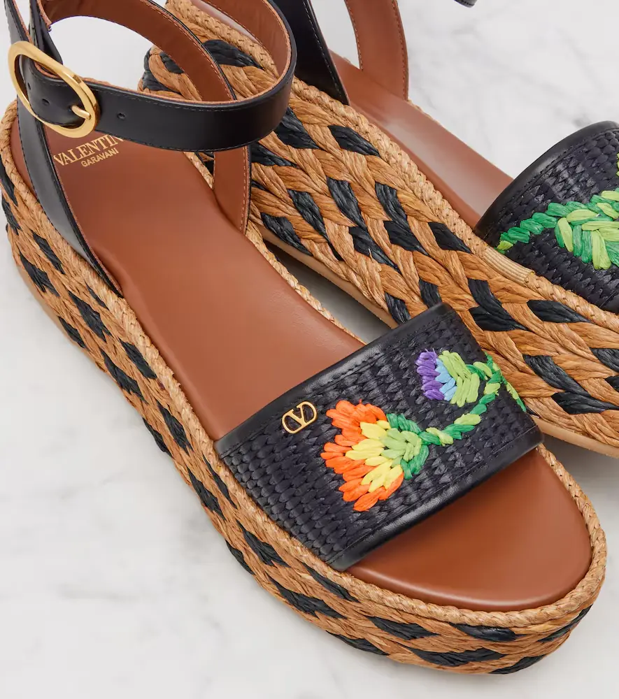 Valentino Garavani Bribri raffia espadrille wedges | Thumbnail 2 Valentino Garavani Bribri raffia espadrille wedges | Thumbnail 2