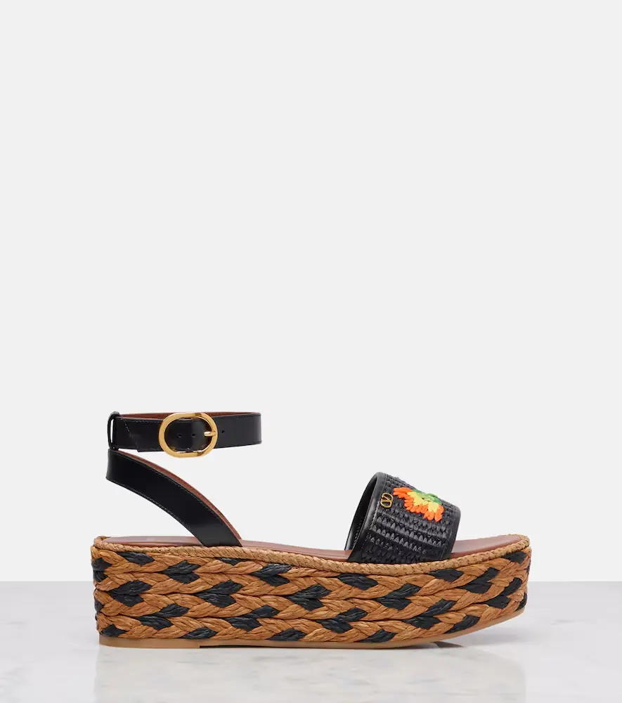 Valentino Garavani Bribri raffia espadrille wedges | Thumbnail 4 Valentino Garavani Bribri raffia espadrille wedges | Thumbnail 4