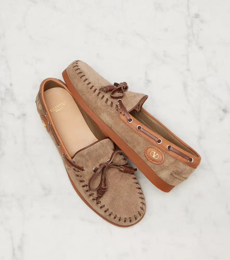 Valentino Garavani Palm Avenue VLogo suede boat shoes | Thumbnail 2