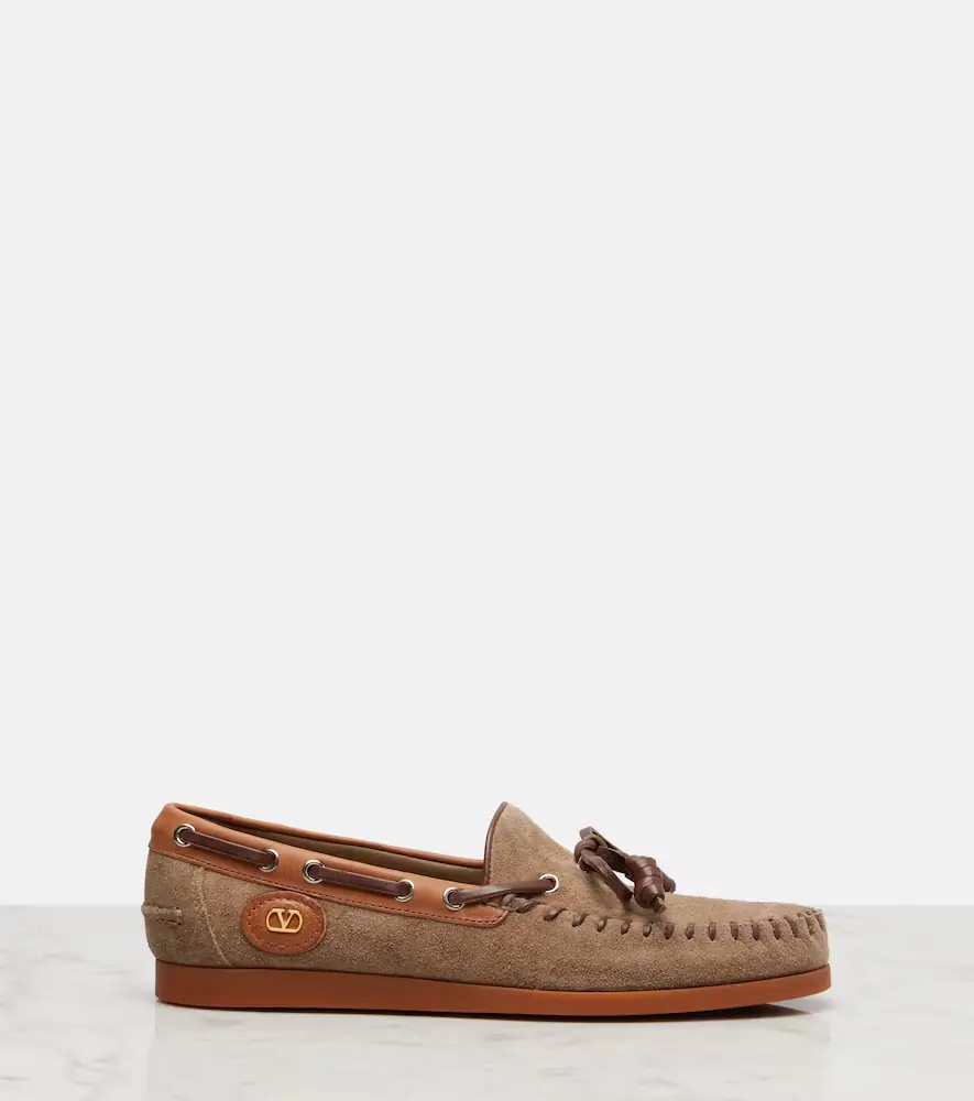 Valentino Garavani Palm Avenue VLogo suede boat shoes | Thumbnail 4